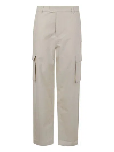 Daily Paper Linen Cargo Pants In Gray