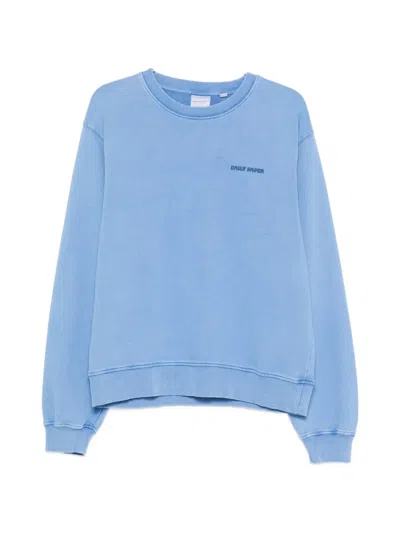 Daily Paper Logo Crew Neck Sweatshirt In Blue
