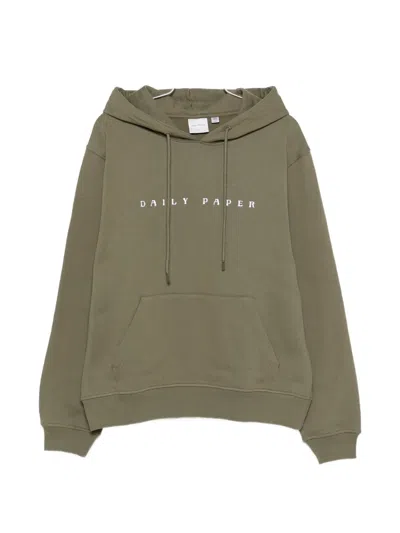 Daily Paper Logo-detail Hoodie In Green