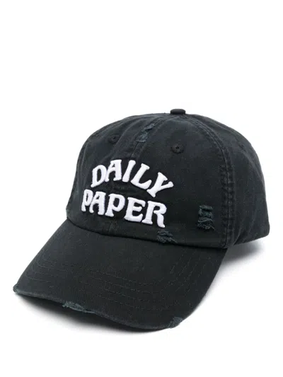 Daily Paper Logo-embroidered Cap In Schwarz