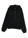 Daily Paper Logo-embroidered Zip-up Hoodie In Blue