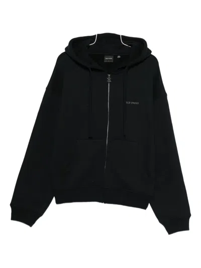 DAILY PAPER LOGO-EMBROIDERED ZIP-UP HOODIE