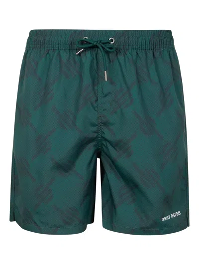 Daily Paper Dotted Monogram Swimshorts In Green