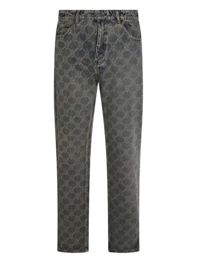 Daily Paper Logo-print Jeans In Blue