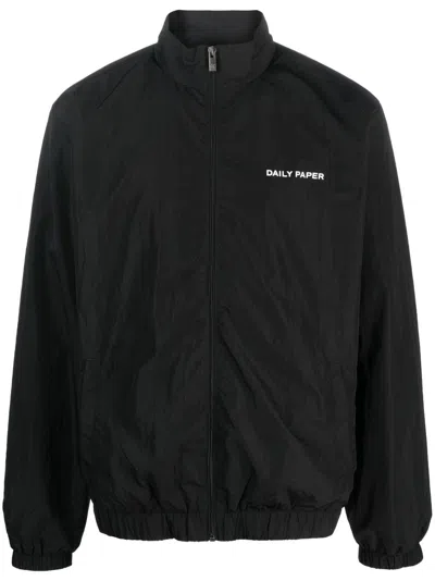 Daily Paper Logo-print Windbreaker In Black