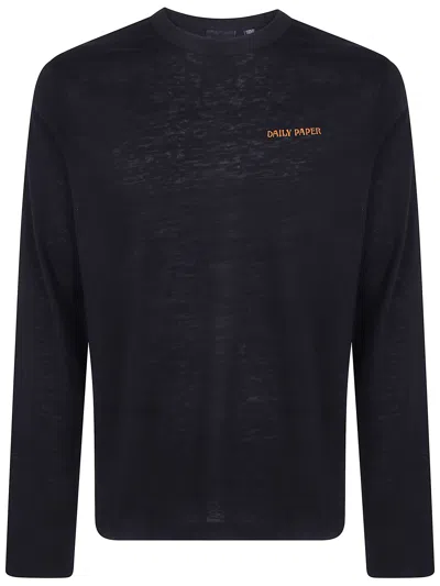 Daily Paper Long-sleeve T-shirt Slub Long Sleeves T-shirt In Black