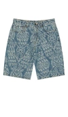 Daily Paper Macrame Denim Shorts In Blue