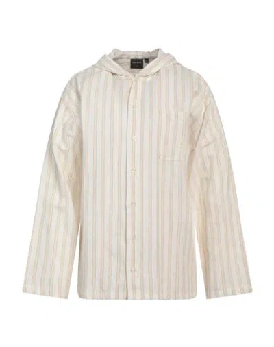 Daily Paper Man Shirt Cream Size L Linen, Cotton In White