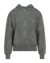 Daily Paper Man Sweatshirt Military Green Size S Cotton In Gray