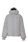 Daily Paper Matte Nylon Puffer Jacket With Satin Finish In Gray