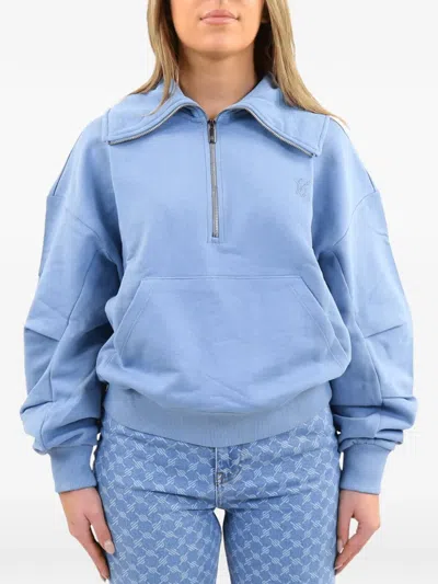Daily Paper Melza Half-zip Sweatshirt In Blue