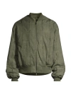DAILY PAPER MEN'S RASAL PLEATED COTTON BOMBER JACKET