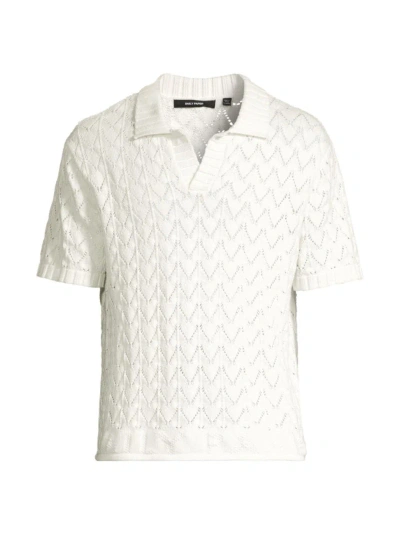 Daily Paper Men's Yinka Cotton Relaxed-fit Polo Shirt In White