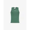Daily Paper Mens Bistro Ribbed Stretch-cotton Tank Top Bistro Green