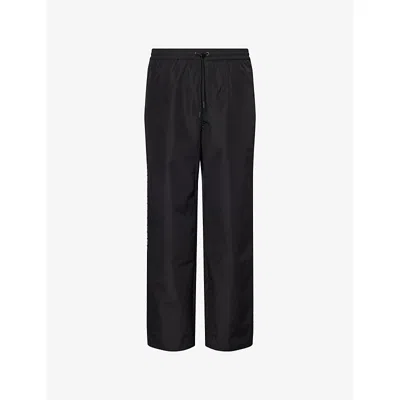 Daily Paper Mens  Amadi Logo-stripe Woven Track Jogging Bottoms In Black