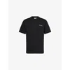 Daily Paper Mens Graphic-print Crewneck Cotton T-shirt Black