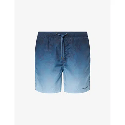 Daily Paper Mens Blue Teal Ombre Dotted Print Swim Shorts