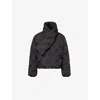Daily Paper Mens  Ayan Wrap-collar Shell-down Puffer Jacket In Jet Black