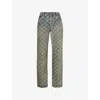 Daily Paper Shield Laser Washed Jeans In Blue