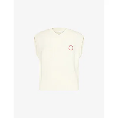 Daily Paper Mens  Orbit Spencer Embroidered-logo Knitted Vest