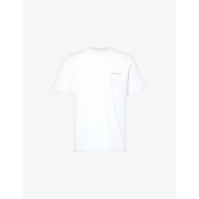 Daily Paper Mens Crewneck Brand-print Cotton-jersey T-shirt White