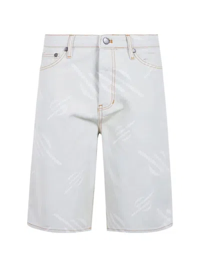 Daily Paper "monogram" Canvas Shorts In White