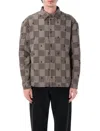 Daily Paper Check-patterned Shirt In Wet Water Grey