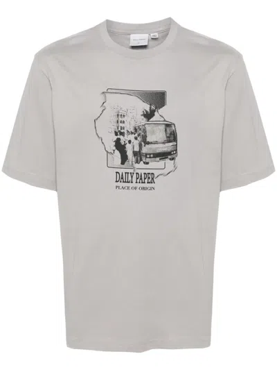 Daily Paper Place Of Origin Cotton T-shirt In Grey