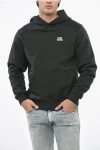 Daily Paper Printed Fleeced Cotton Smoothie Hoodie In Black