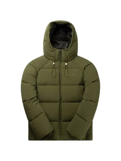 Daily Paper Quilted Hooded Jacket In Green