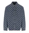 Daily Paper Camicia Blue Shield Laser Denim