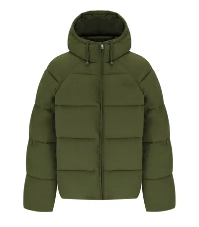 Daily Paper Relaxed Green Hooded Padded Jacket In Grey