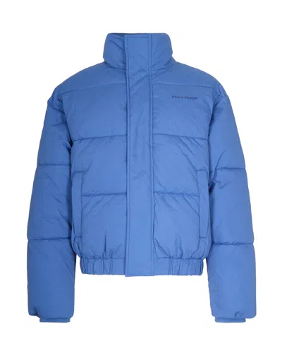 Daily Paper Renako Monogram Puffer Jacket In Riviera Blue