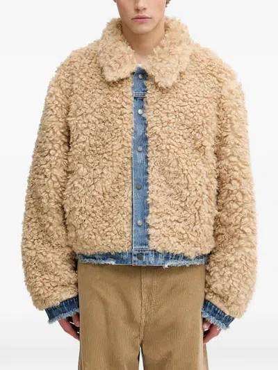Daily Paper Reversible Faux-fur Jacket In Brown