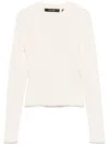 Daily Paper Ribbed Overlayer Top In Neutrals