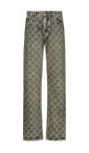 Daily Paper Shield Laser Washed Jeans In Blue