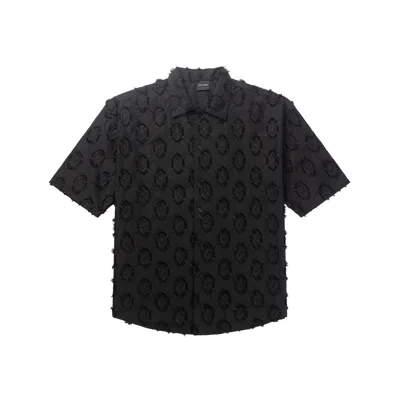 Daily Paper Shirt  Trophy Shield Ss In Black
