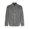 Daily Paper Dark Grey Blue Cotton Denim Jacket In Blue