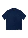 Daily Paper Enzi Seersucker Cotton Shirt In Blue