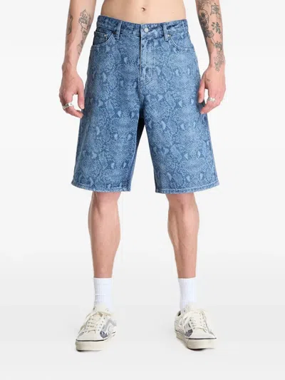Daily Paper Snake-effect Laser-cut Shorts In Multi