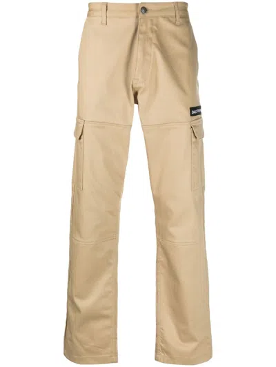 Daily Paper Logo-patch Cargo Trousers In Beige
