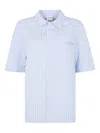 Daily Paper Striped Cotton Shirt In Blue