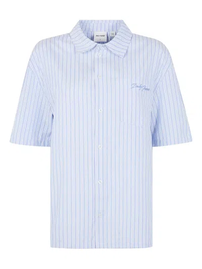 Daily Paper Striped Cotton Shirt In Blue