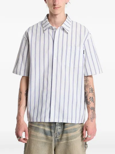 Daily Paper Striped Logo-print Shirt In White