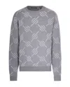 Daily Paper Tevin Monogram Grey Sweater In Gray