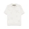 Daily Paper Monogram-intarsia Top In Beige