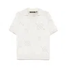 Daily Paper Monogram-intarsia Top In Beige