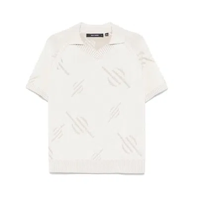 Daily Paper Monogram-intarsia Top In White