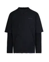 Daily Paper T-shirt A Maniche Lunghe Layered Black In Black