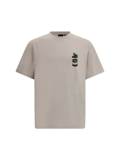 Daily Paper T-shirt Whit Maxi Print In Nacreous Clouds